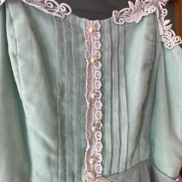 Vintage Blue Drews with Lacing w/ Shall - Picture 7 of 12